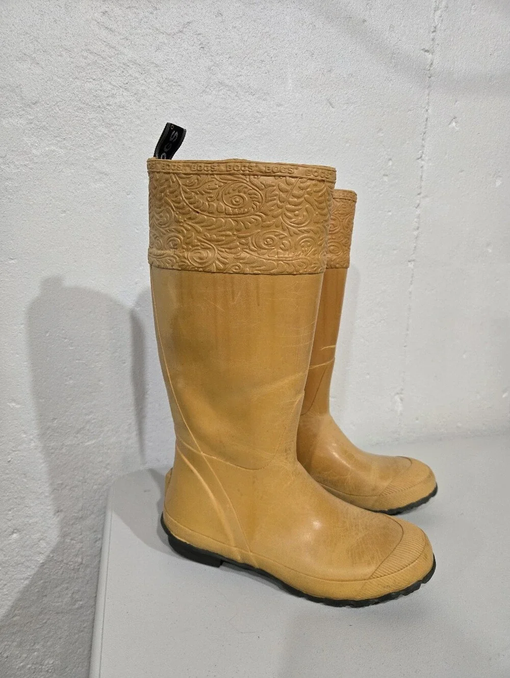 Vintage Bogs Tall Yellow Rain Boots
